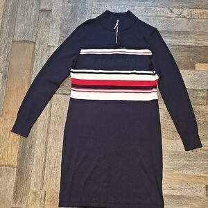 Tommy Hilfiger Women Navy Ribbed Knit Dress